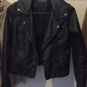 Cotton on faux motorcycle jacket
